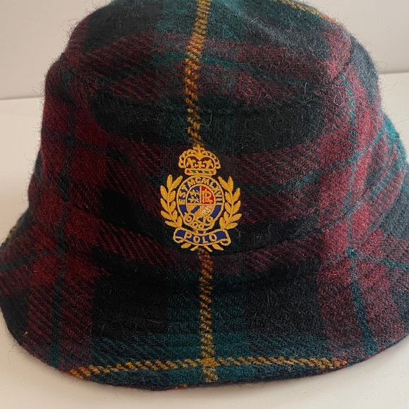 Polo by Ralph Lauren Wool Alpaca Multicolor Plaid Hat Sz L/XL.NWOT